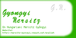 gyongyi mersitz business card